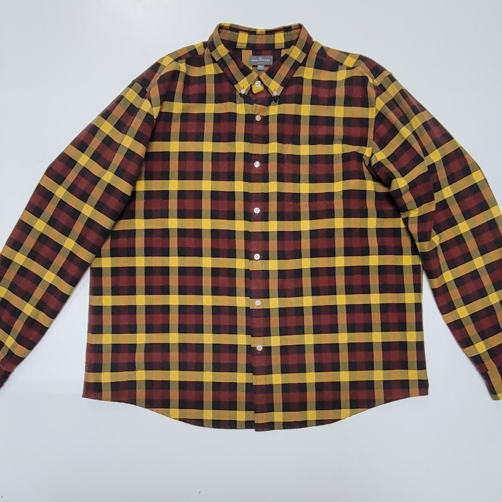 XXL LL Bean Signature Slim Fit Plaid Long‎ Sleeve Shirt